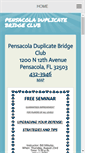 Mobile Screenshot of pensacolabridgeclub.com